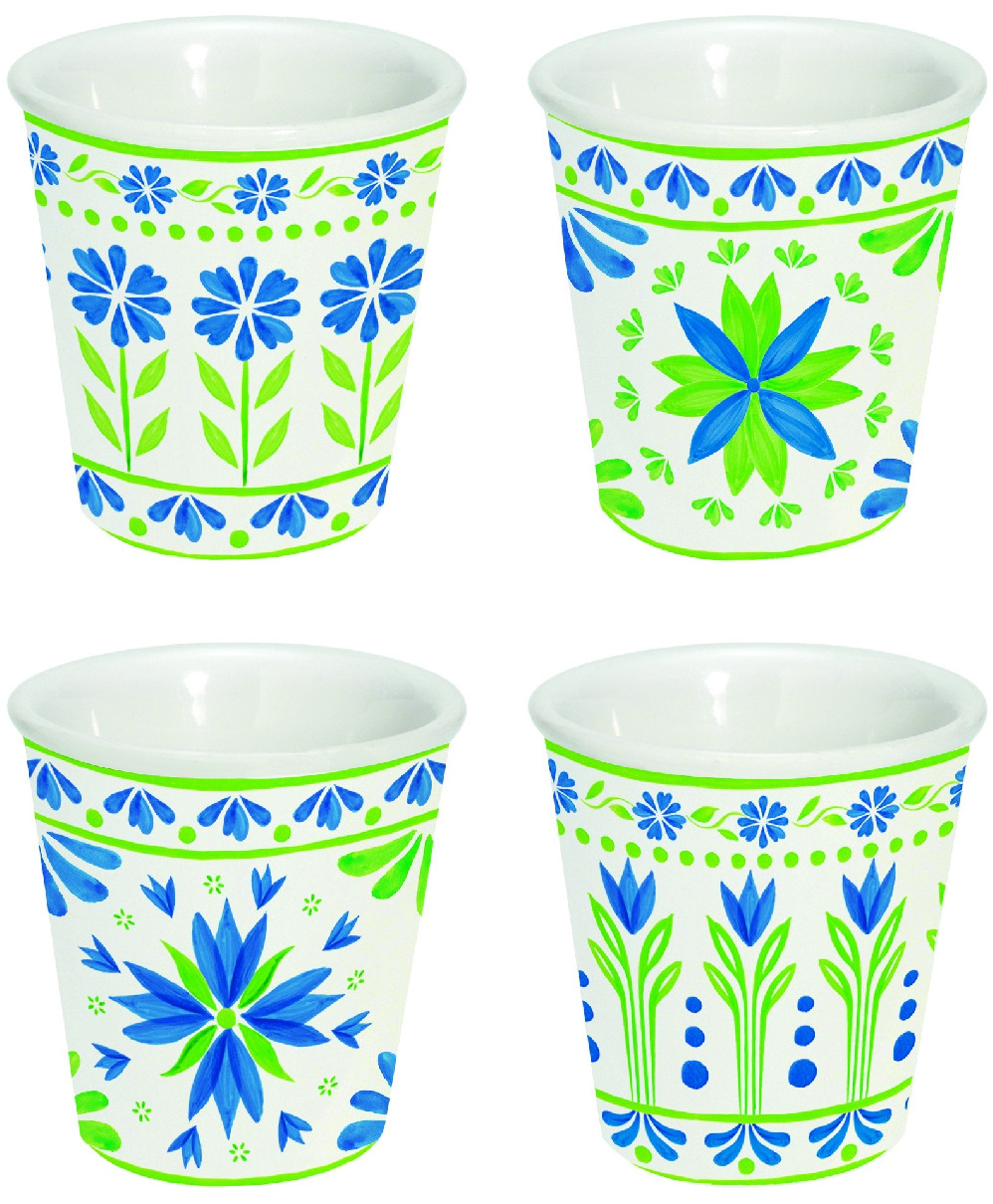 Easy Life Porcelánové pohárky na espresso Flowers Garden