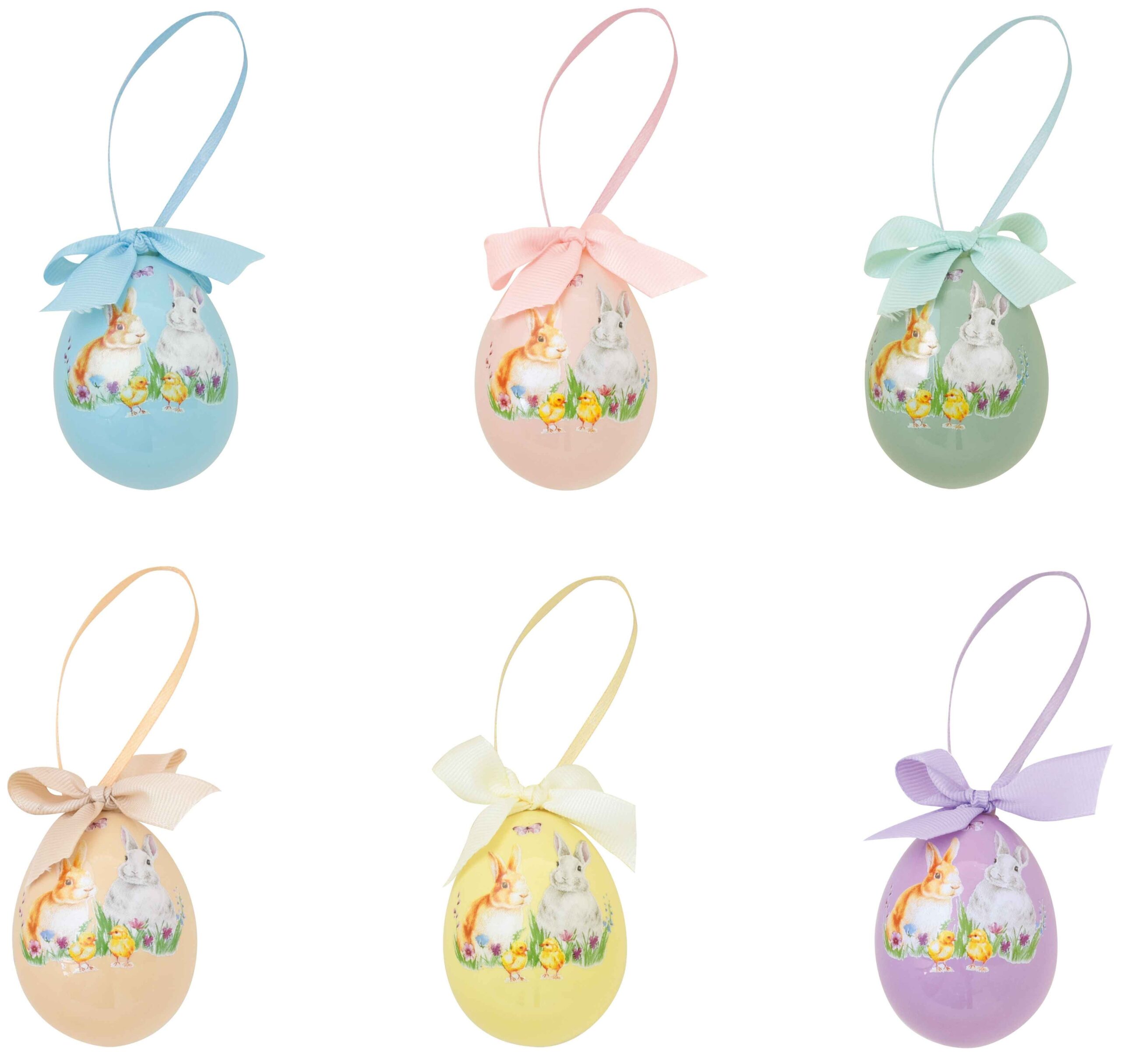 Easy Life Sada šesti keramických velikonočních vajíček Happy Easter