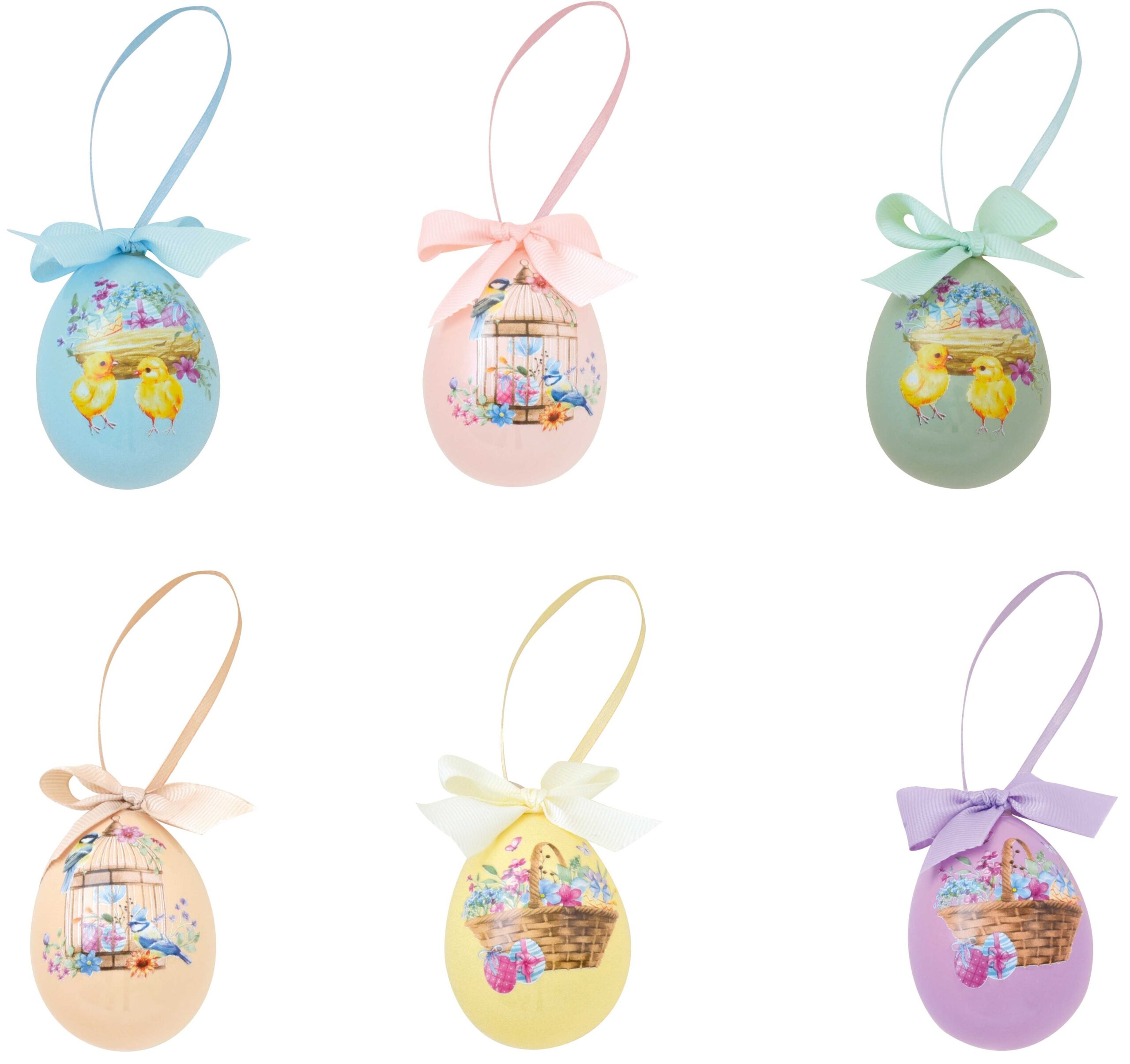 Easy Life Sada šesti keramických velikonočních vajíček Spring Bloom