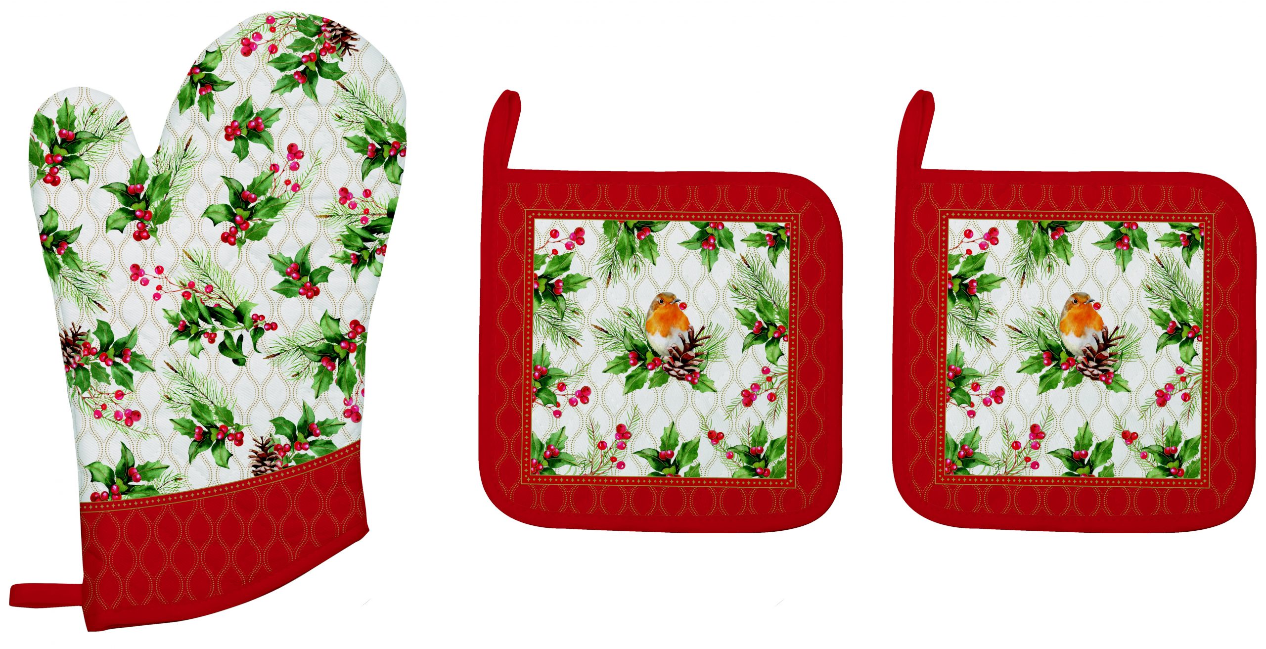 Easy Life Kuchyňská rukavice a chňapky Christmas Berries