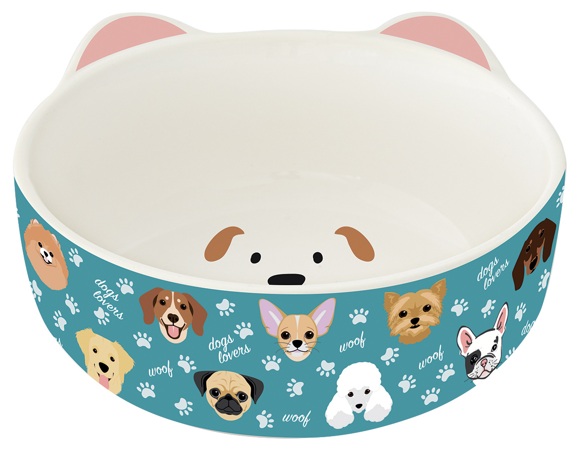 Easy Life Porcelánová psí miska Dogs Family