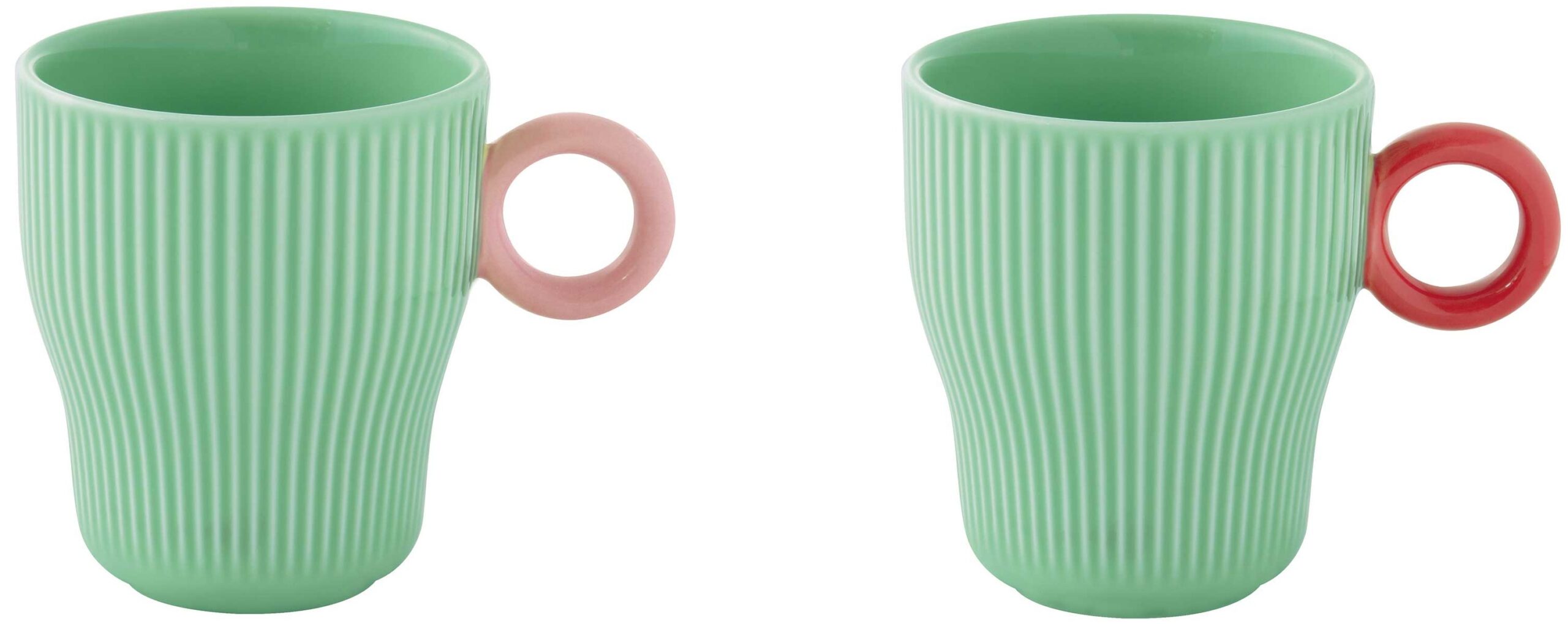 Easy Life Sada dvou porcelánových hrnků Twist & Match Aquamarine-Pink