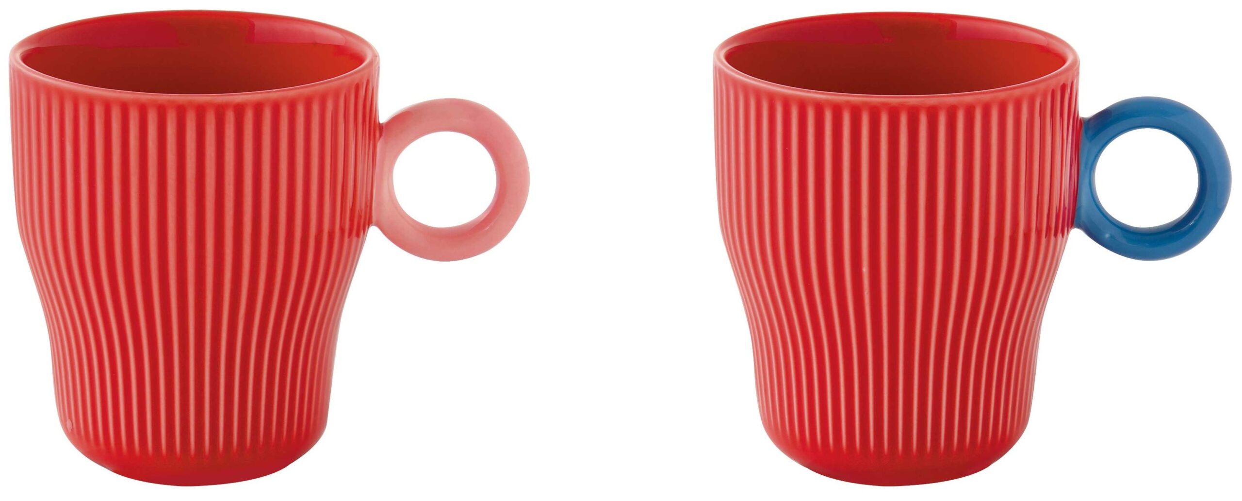 Easy Life Sada dvou porcelánových hrnků Twist & Match Red