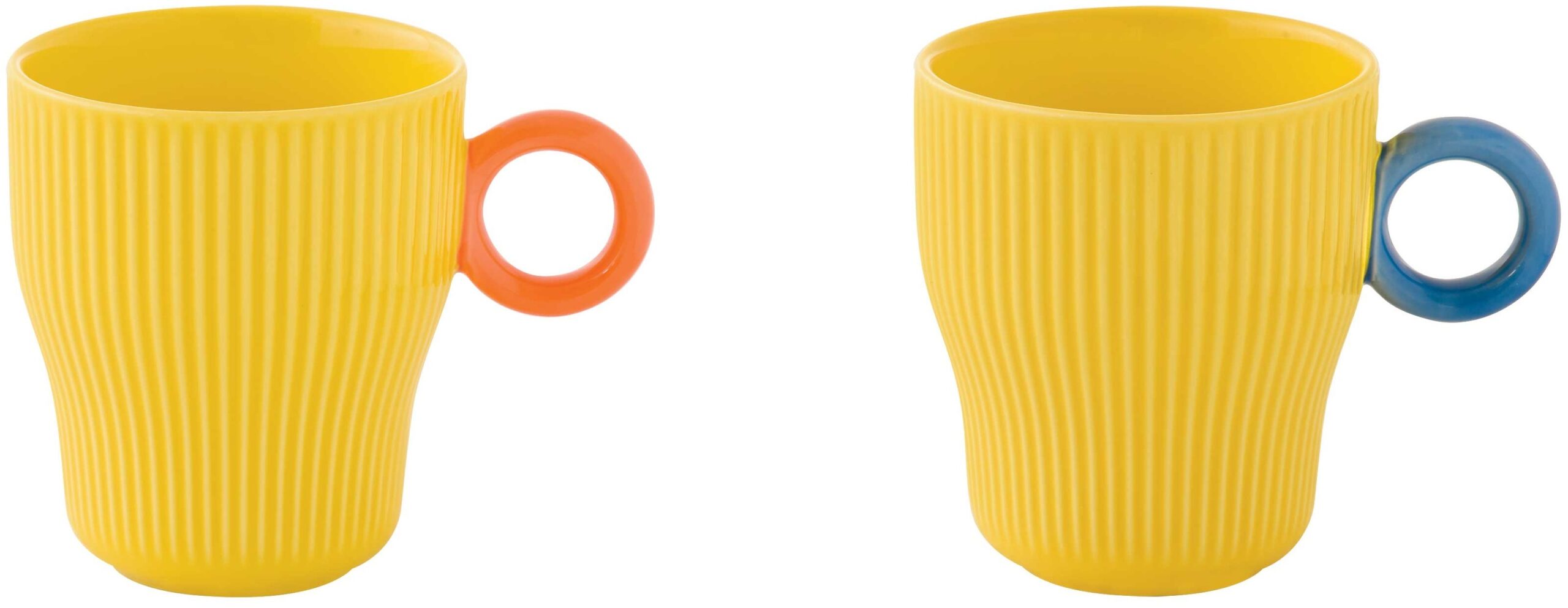 Easy Life Sada dvou porcelánových hrnků Twist & Match Yellow