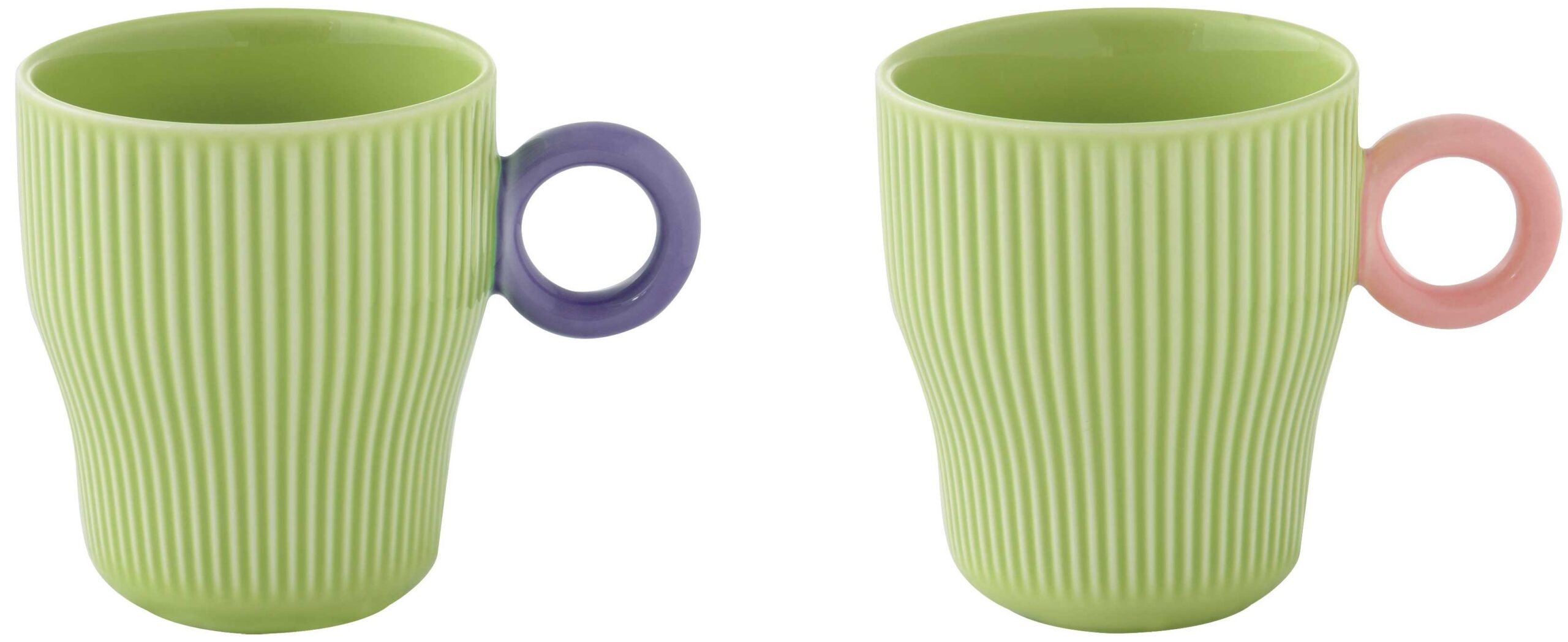 Easy Life Sada dvou porcelánových hrnků Twist & Match Green