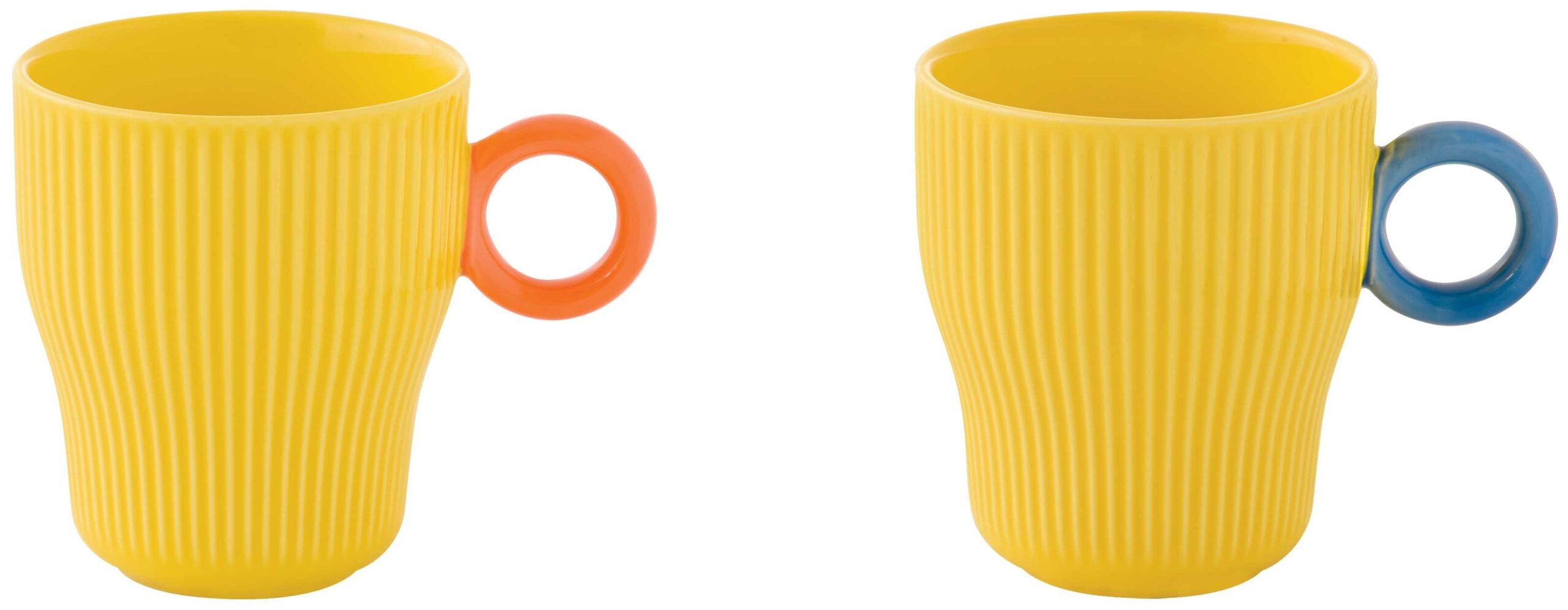 Easy Life Sada dvou porcelánových hrnků Twist & Match Yellow