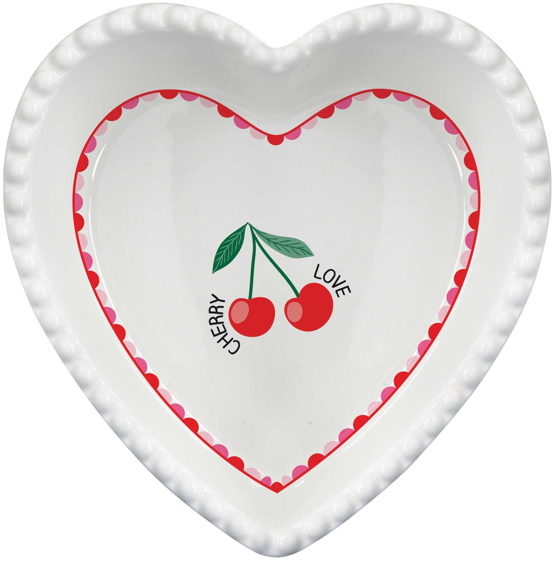 Easy Life Porcelánová miska ve tvaru srdíčka Twist & Match Red