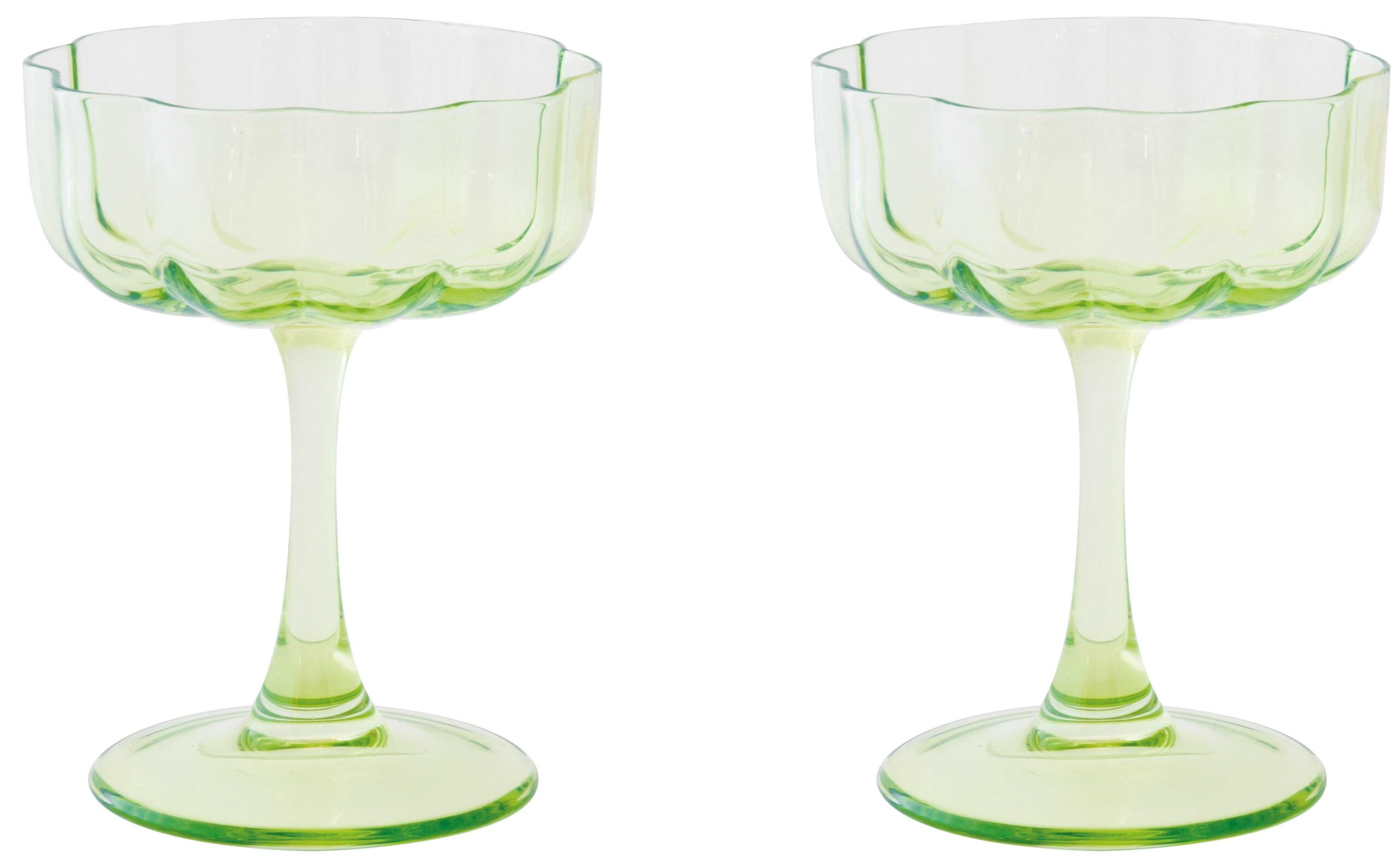 Easy Life Sada dvou skleniček na nožce Twist & Match Green