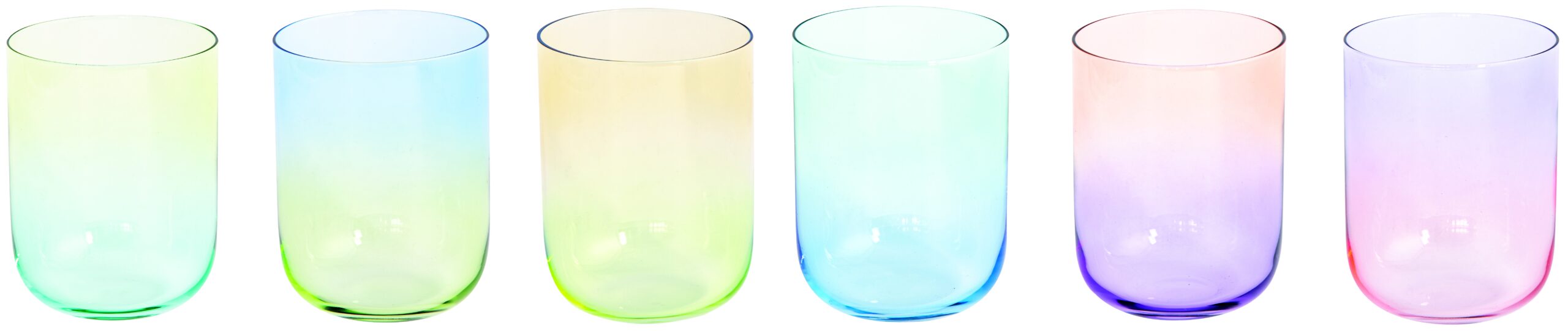 Easy Life Sada šesti duhových skleniček Rainbow