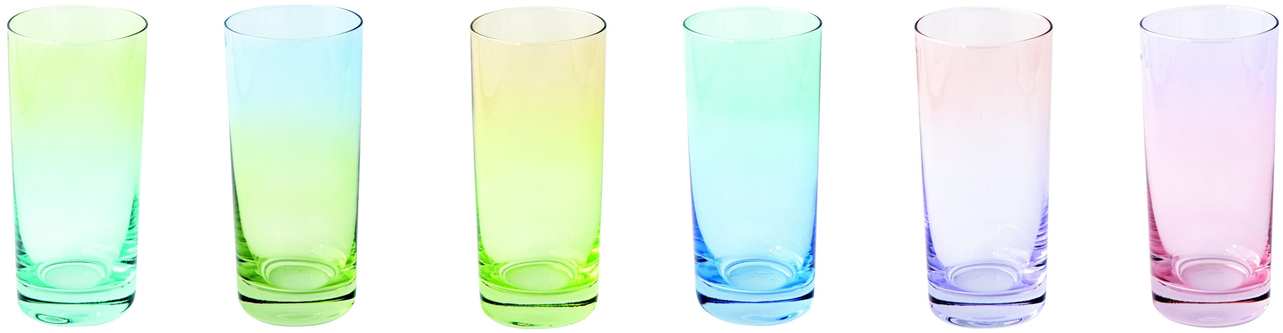 Easy Life Sada šesti duhových skleniček Rainbow velkých