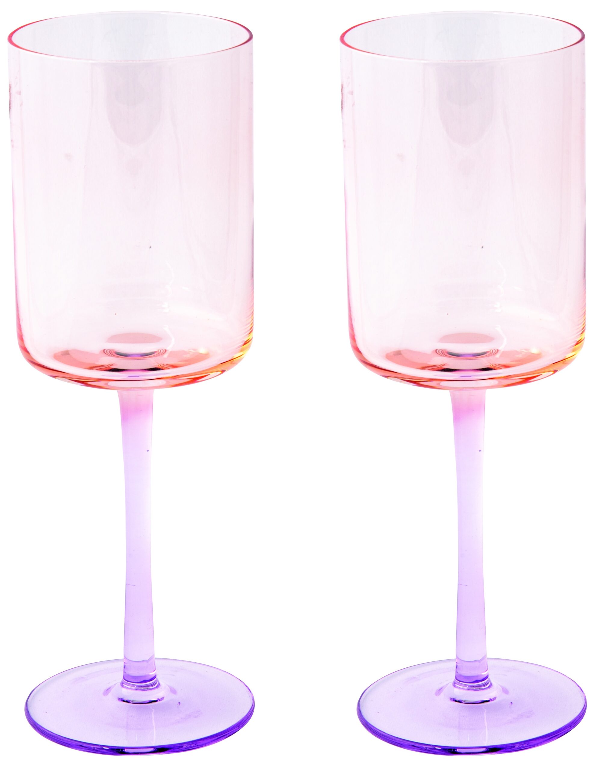 Easy Life Sada dvou skleniček na víno Rainbow Orange Violet