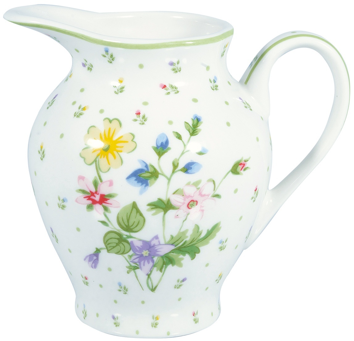 GreenGate Porcelánová mléčenka Fiola White