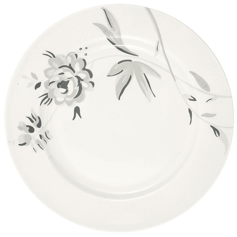 GreenGate Porcelánový jídelní talíř Aslaug White