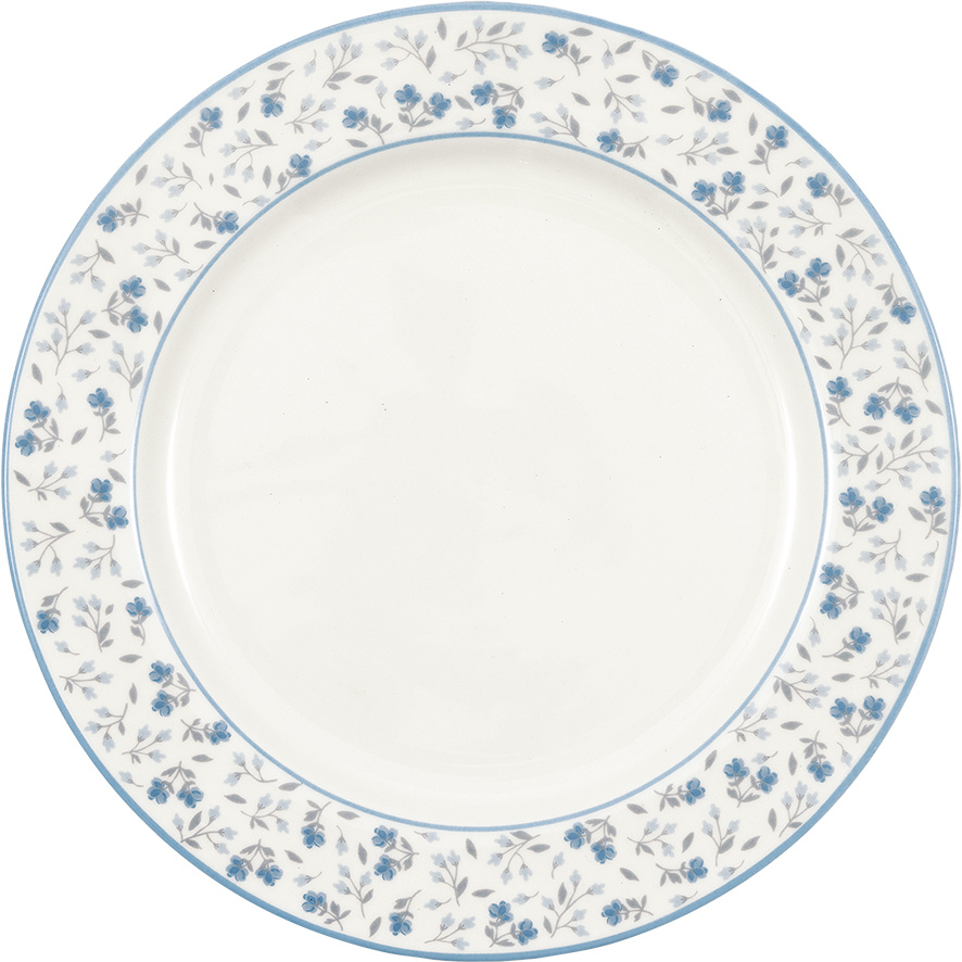 GreenGate Porcelánový jídelní talíř Florali White