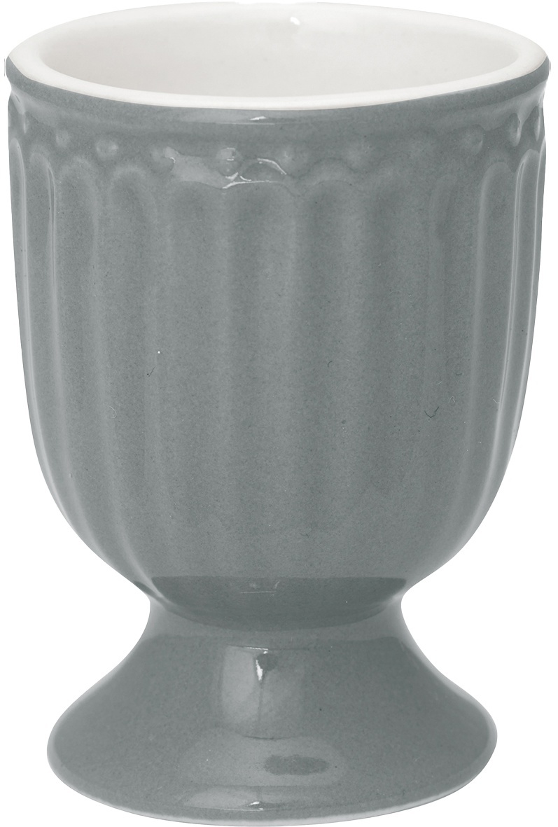 GreenGate Keramický kalíšek na vajíčko Alice Stone Grey