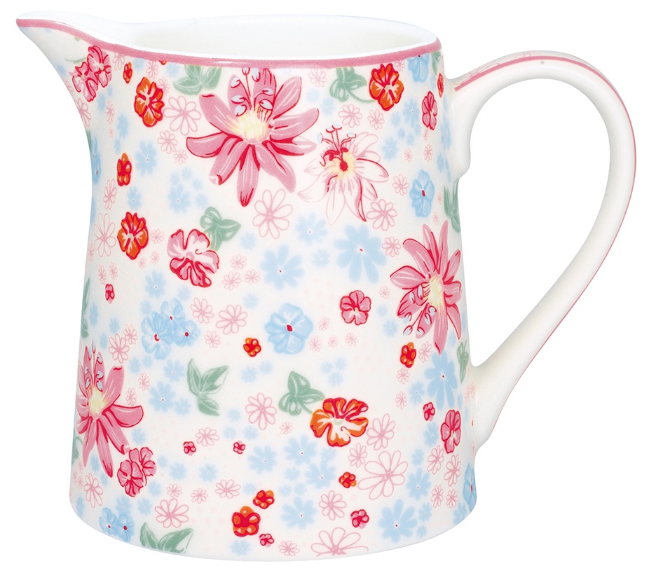 GreenGate Porcelánový džbán Xenia White