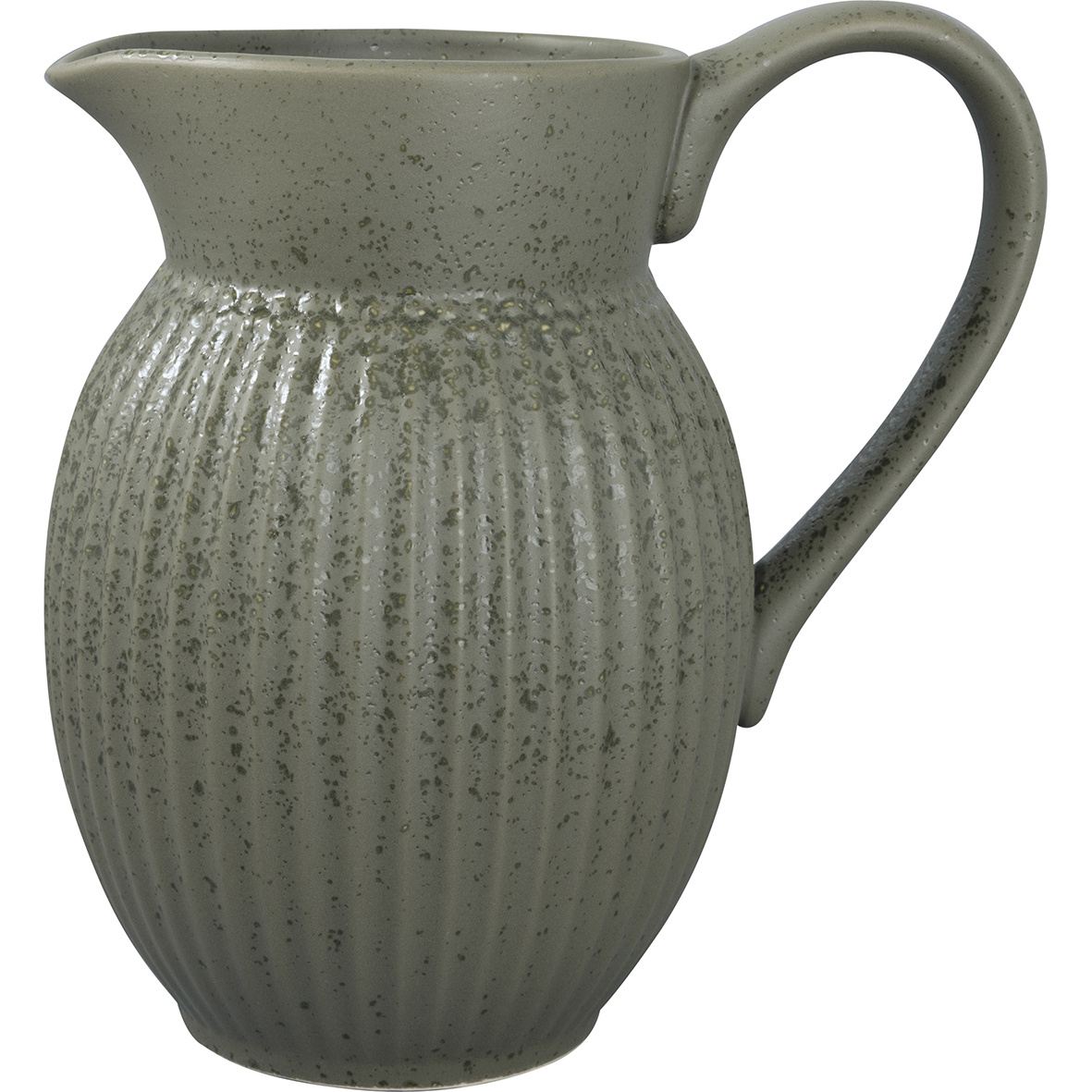 GreenGate Porcelánový džbán Alice Olive Green velký