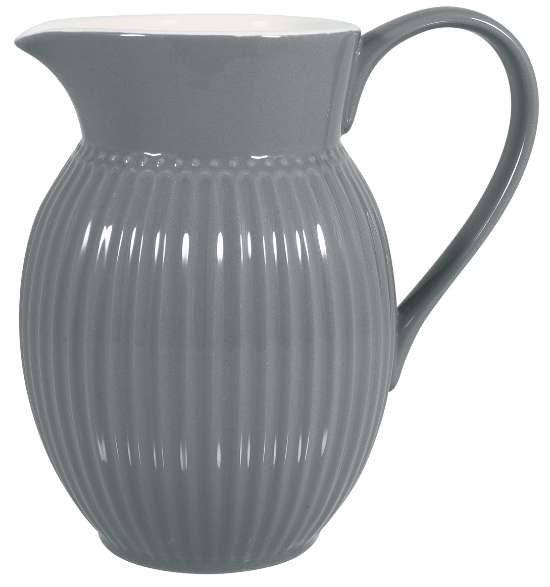 GreenGate Porcelánový džbán Alice Stone Grey velký