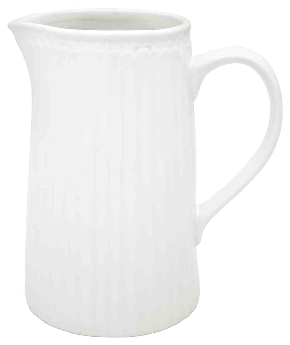 GreenGate Porcelánový džbán Alice White