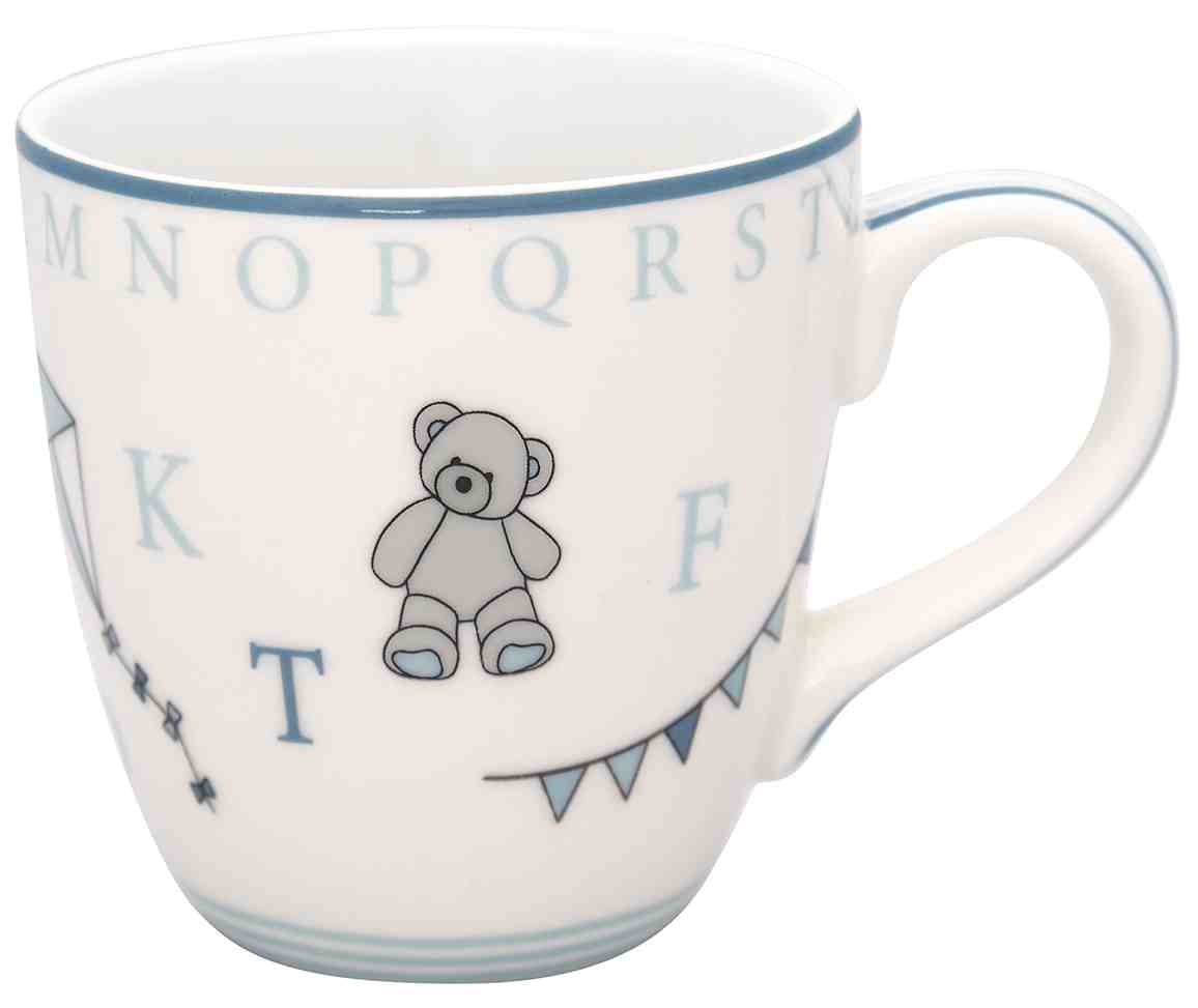 GreenGate Dětský porcelánový hrnek Charlie Blue