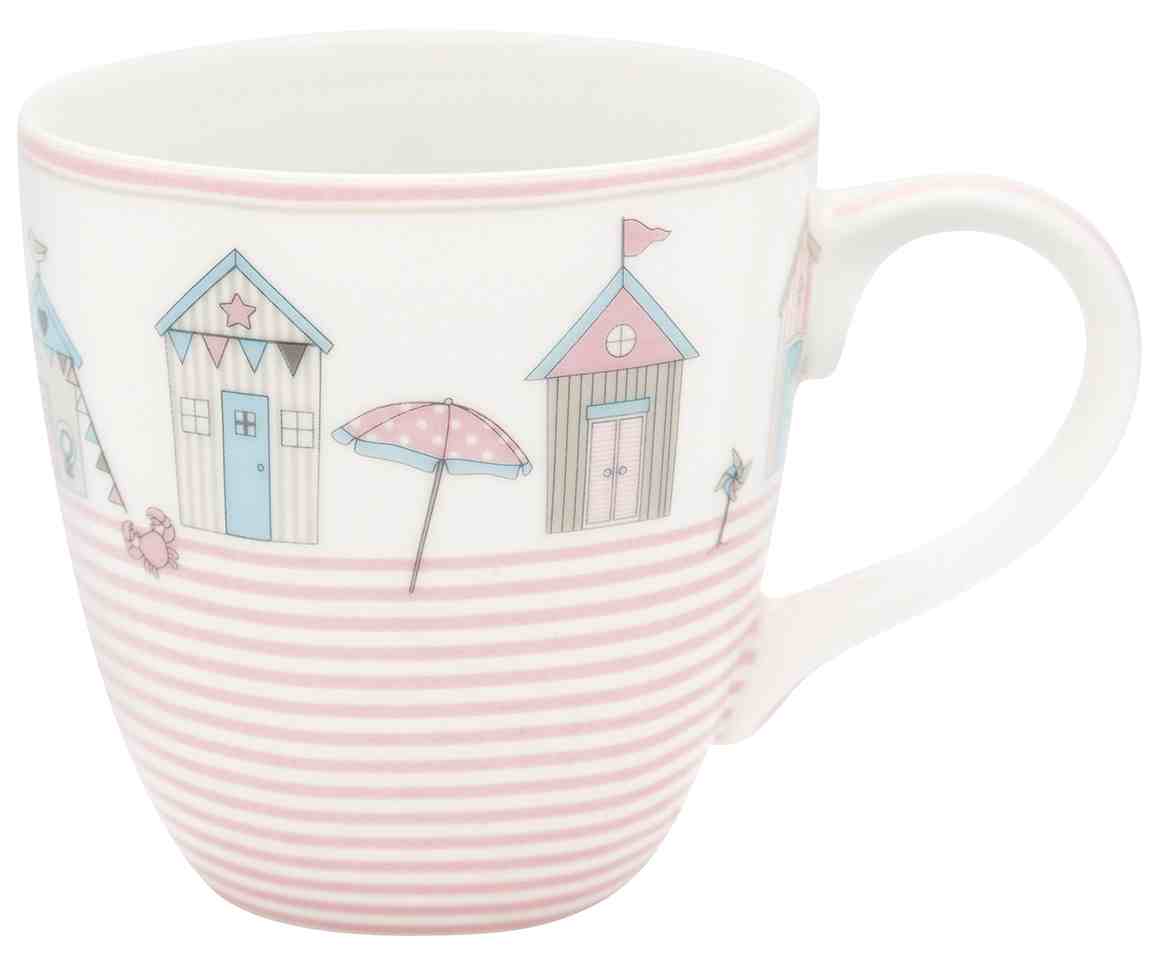 GreenGate Dětský porcelánový hrnek Ellison Pale Pink