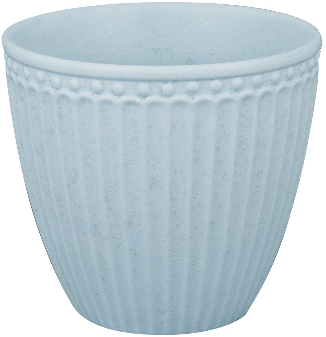 GreenGate Porcelánový hrnek na latté Alice Ice Blue