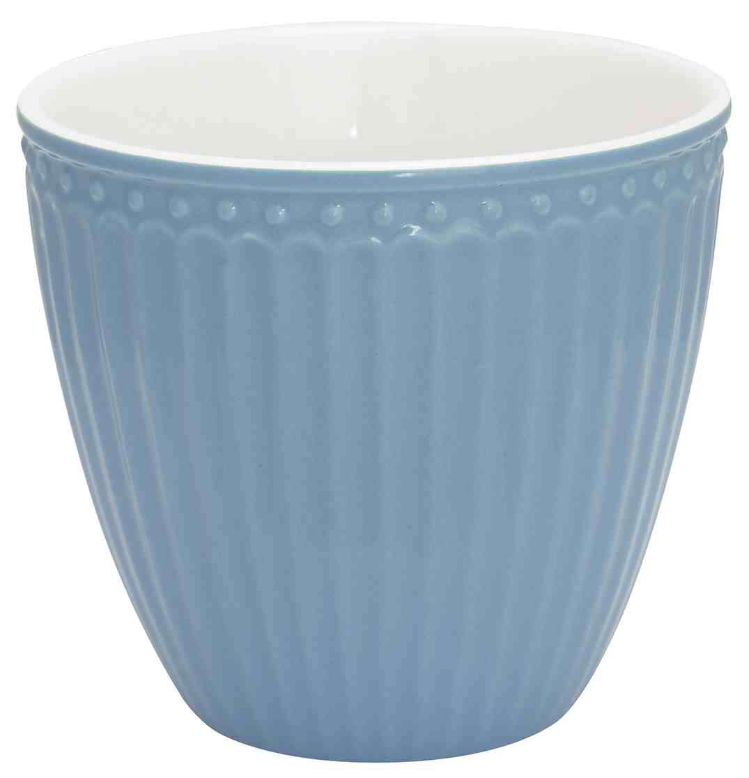 GreenGate Porcelánový hrnek na latté Alice Sky Blue