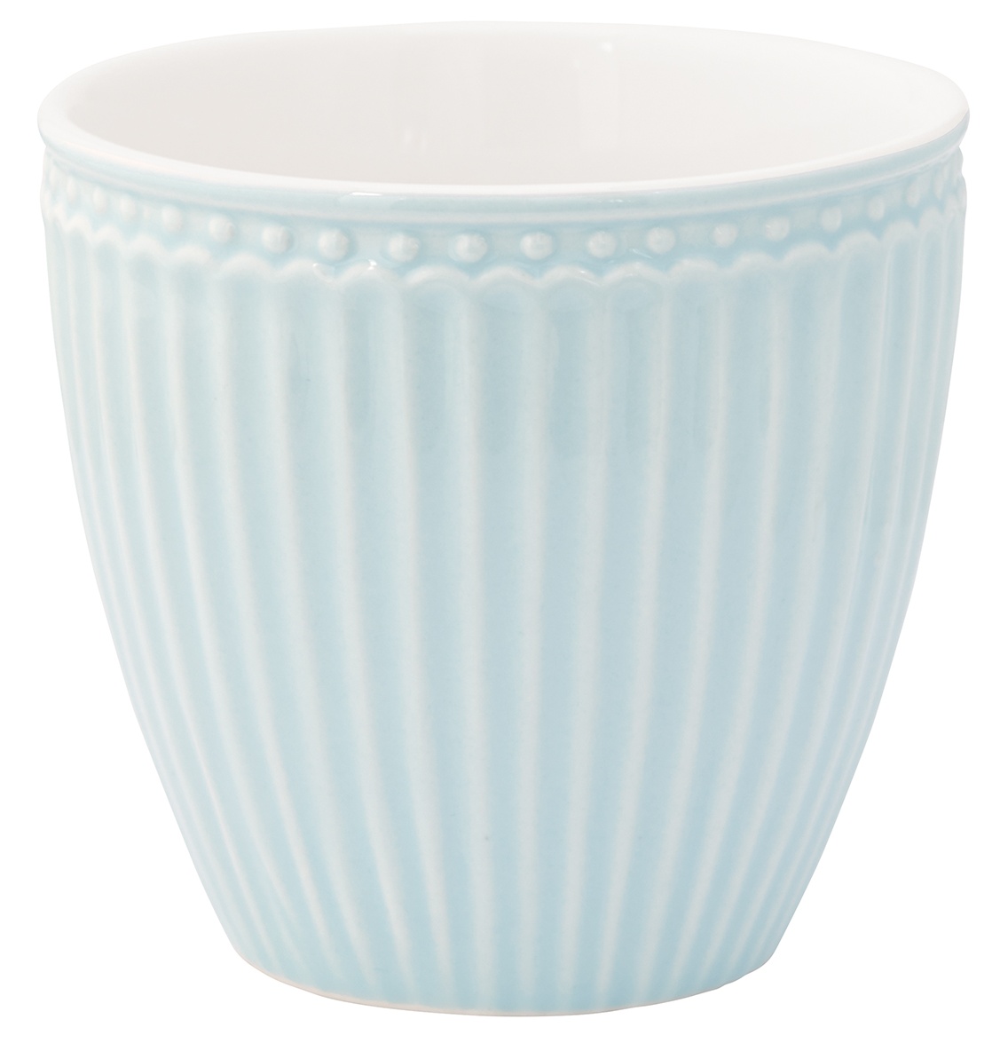 GreenGate Porcelánový hrnek na latté Alice Pale Blue
