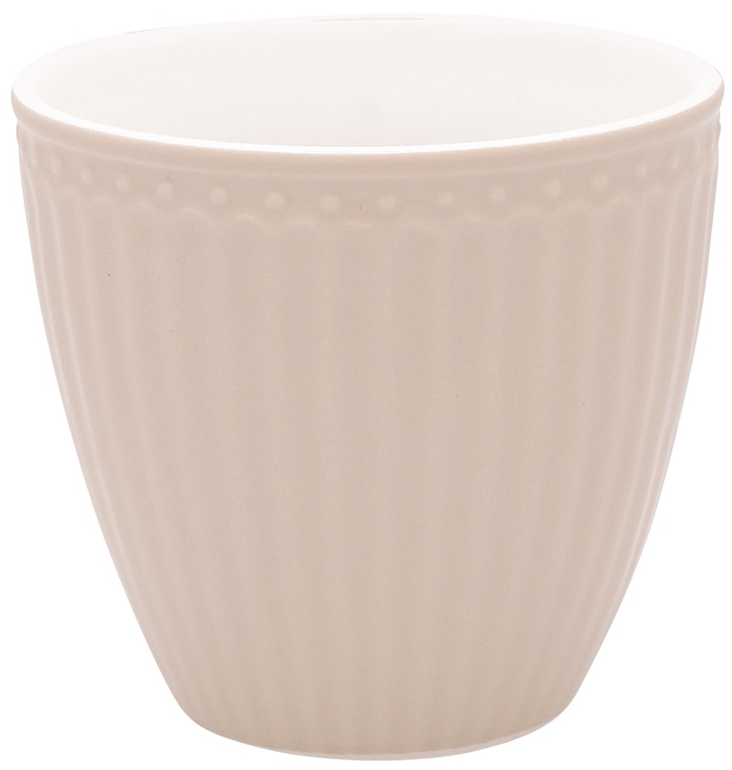 GreenGate Porcelánový hrnek na latté Alice Creamy Fudge