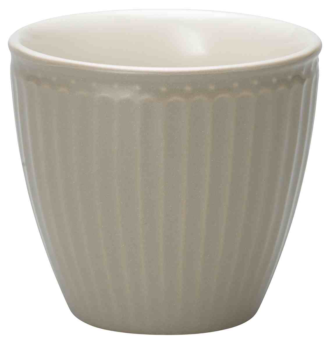 GreenGate Porcelánový hrnek na latté Alice Warm Grey