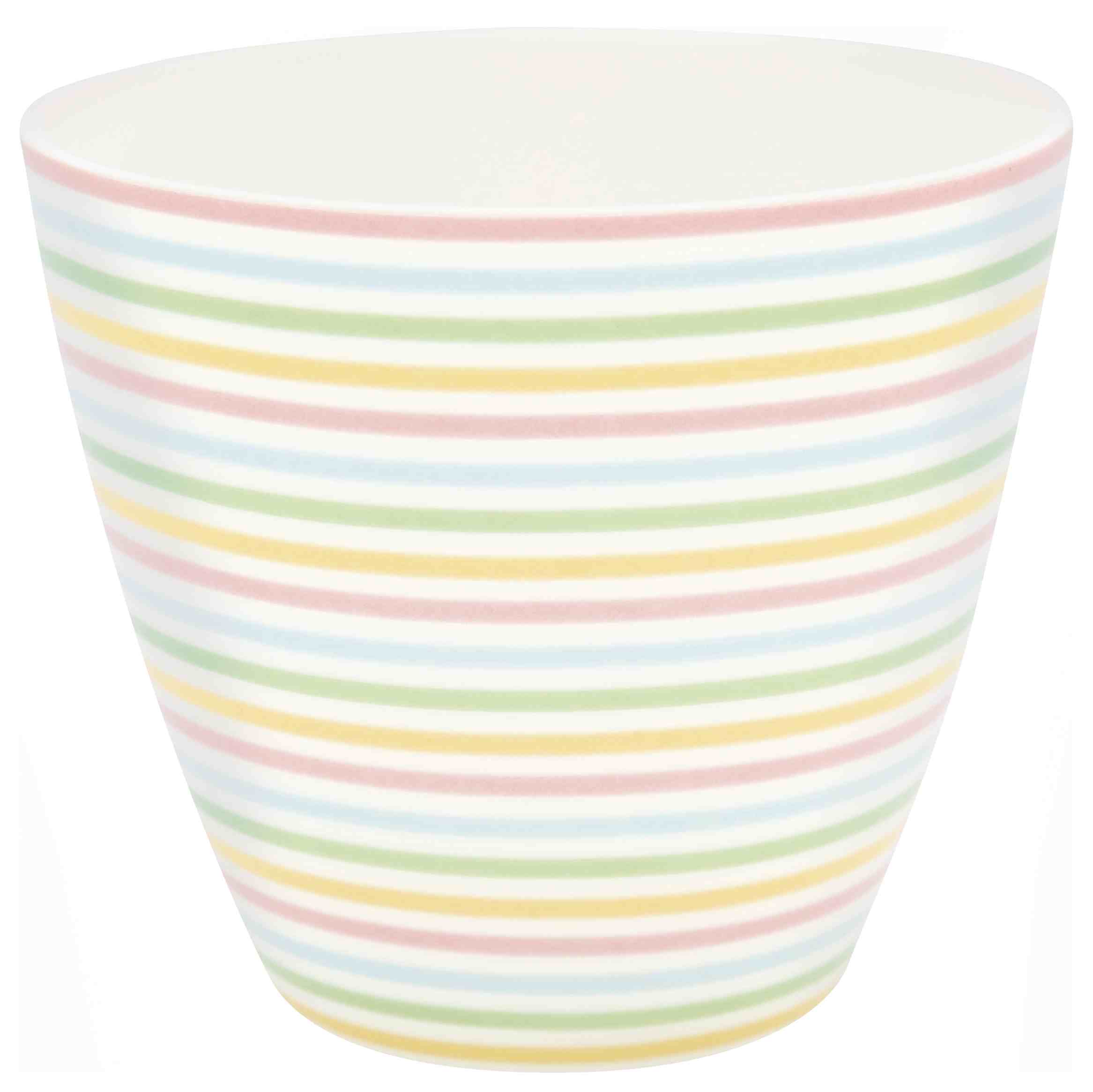 GreenGate Porcelánový hrnek na latté Ansley White