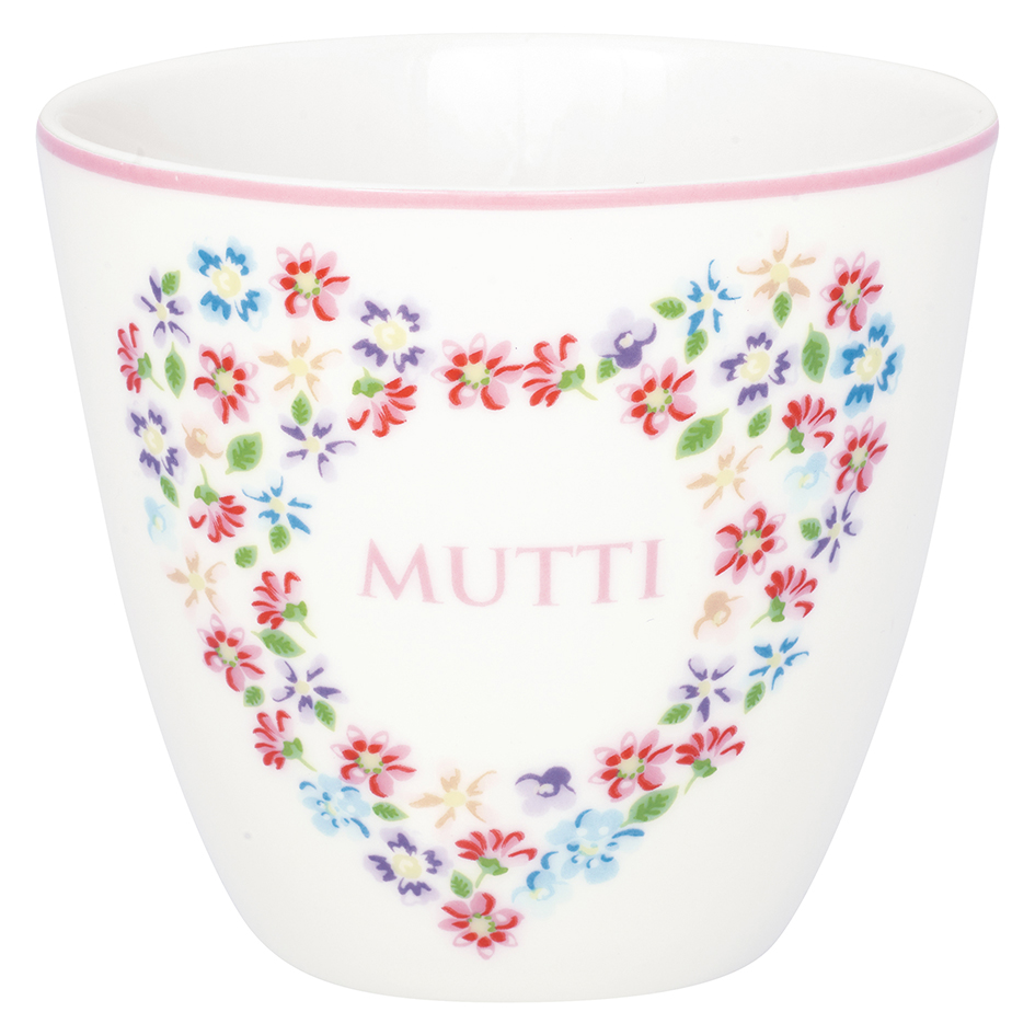 GreenGate Porcelánový hrnek na latté Columbine Mutti