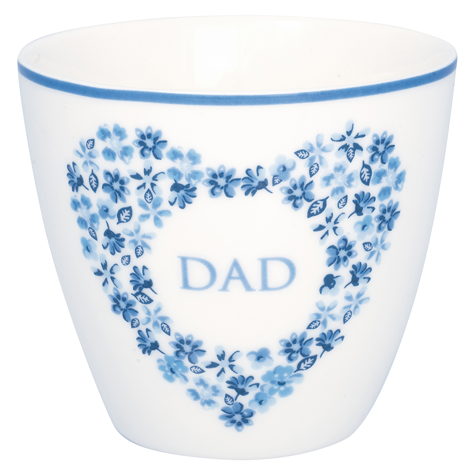 GreenGate Porcelánový hrnek na latté Dad