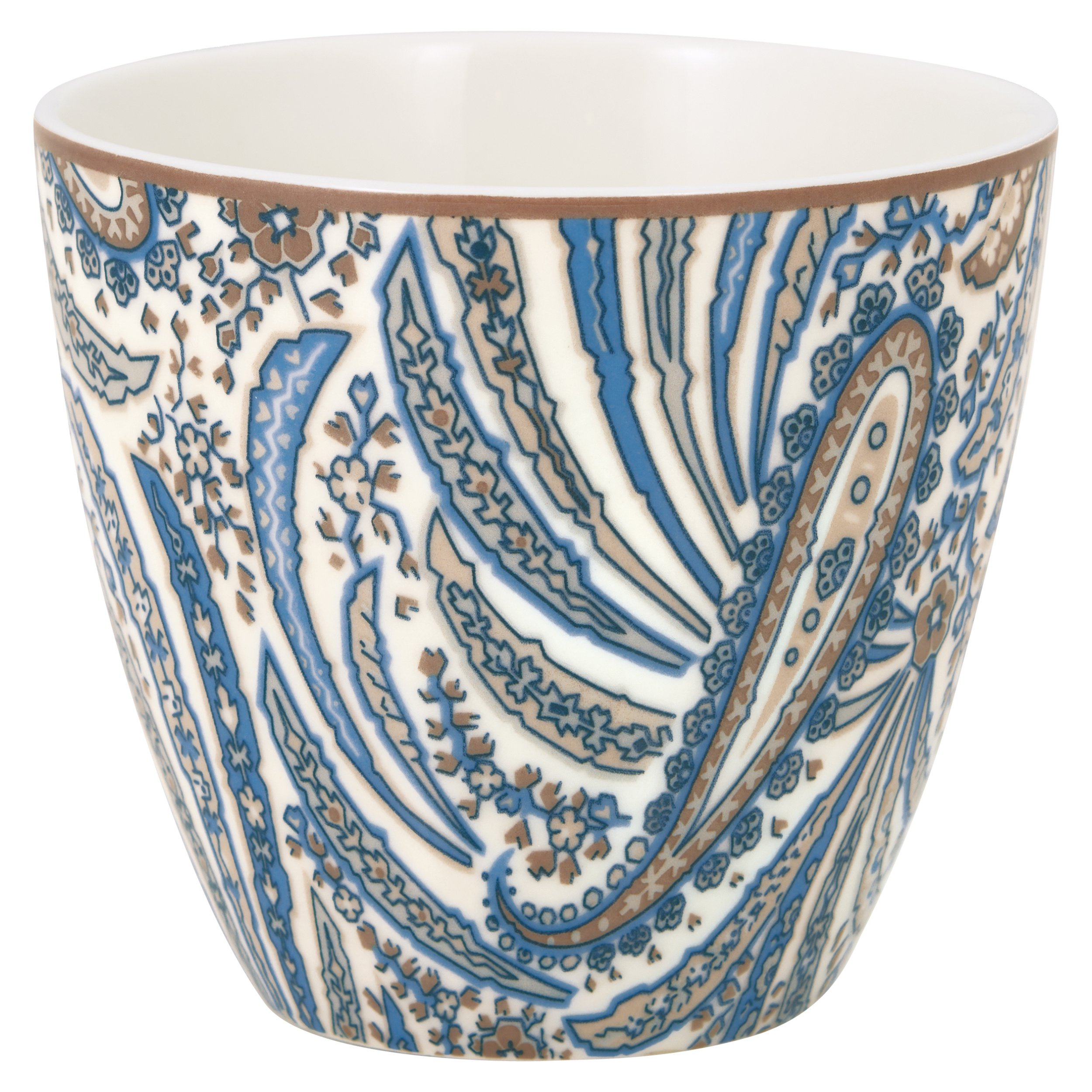 GreenGate Porcelánový hrnek na latté Elva Beige