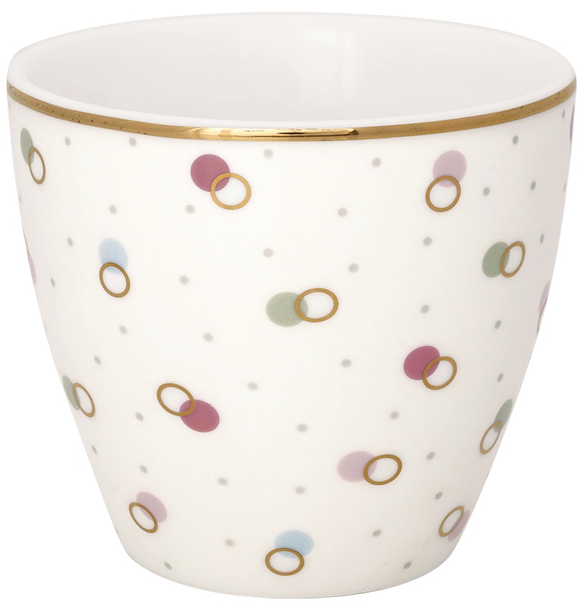 GreenGate Porcelánový hrnek na latté Kylie White