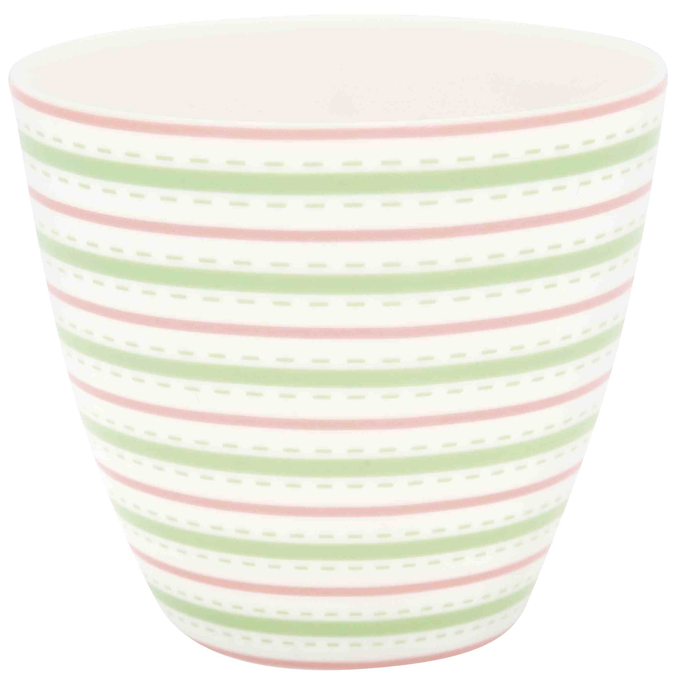 GreenGate Porcelánový hrnek na latté Sari White