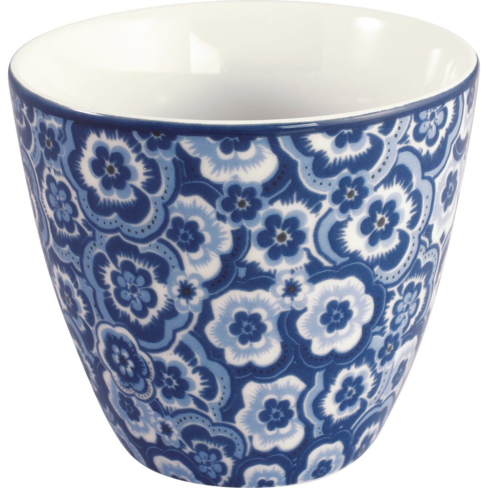 GreenGate Porcelánový hrnek na latté Selma Blue