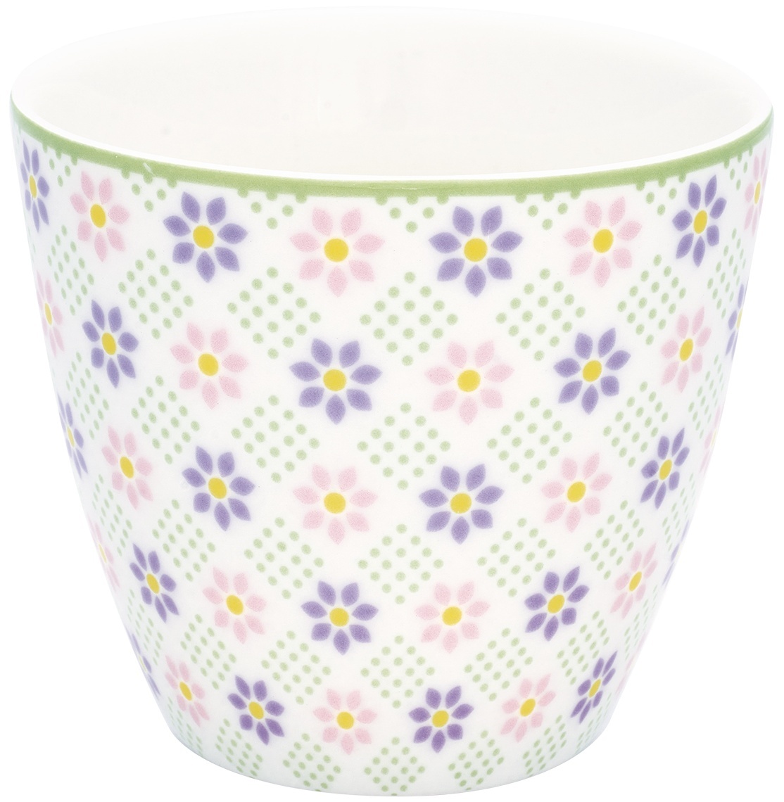 GreenGate Porcelánový hrnek na latté Sybille White