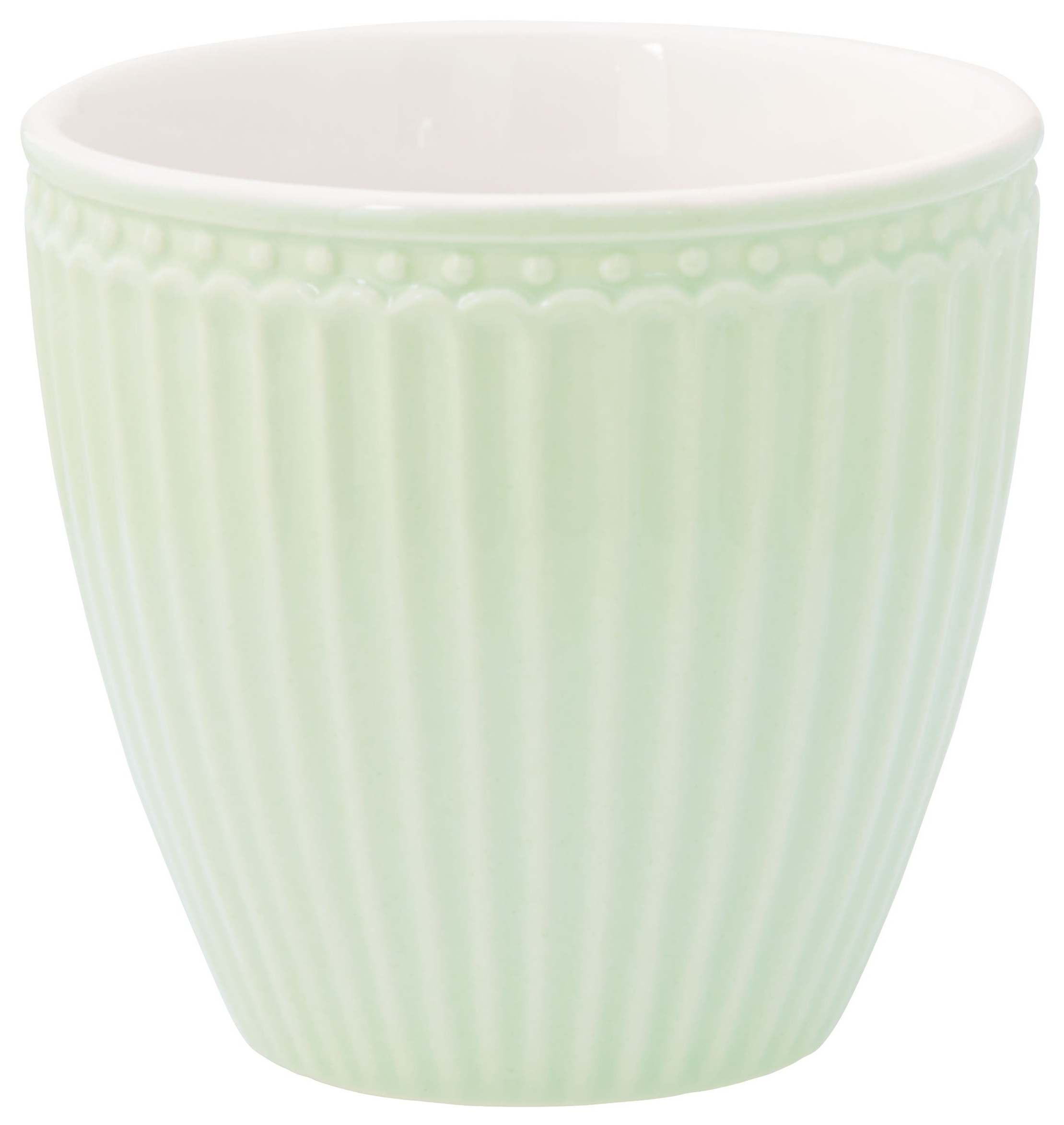 GreenGate Mini porcelánový hrnek na latté Alice Pale Green
