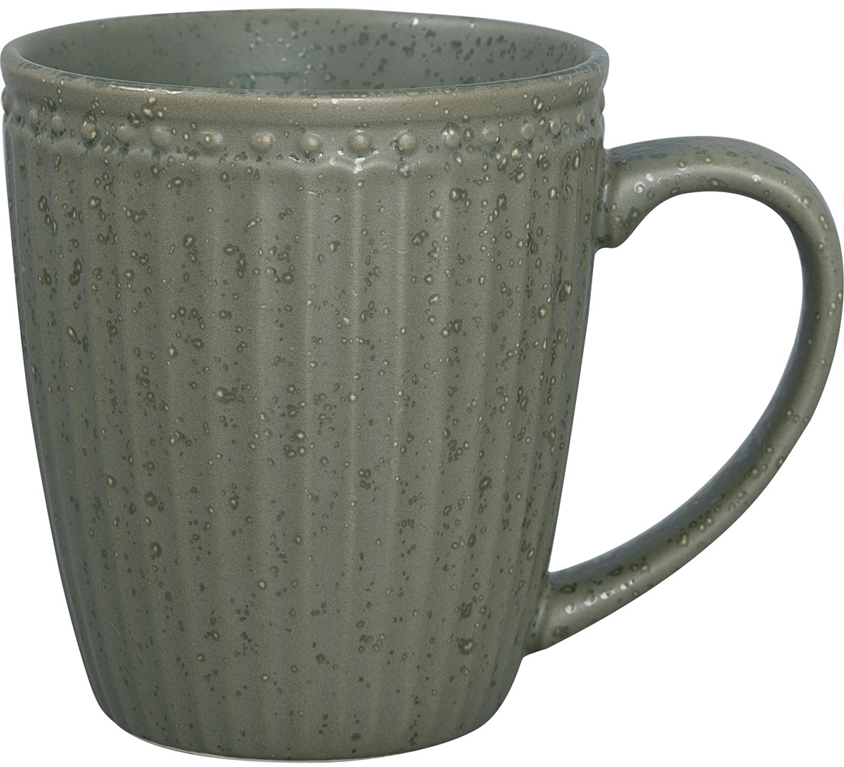 GreenGate Porcelánový hrnek Alice Olive Green