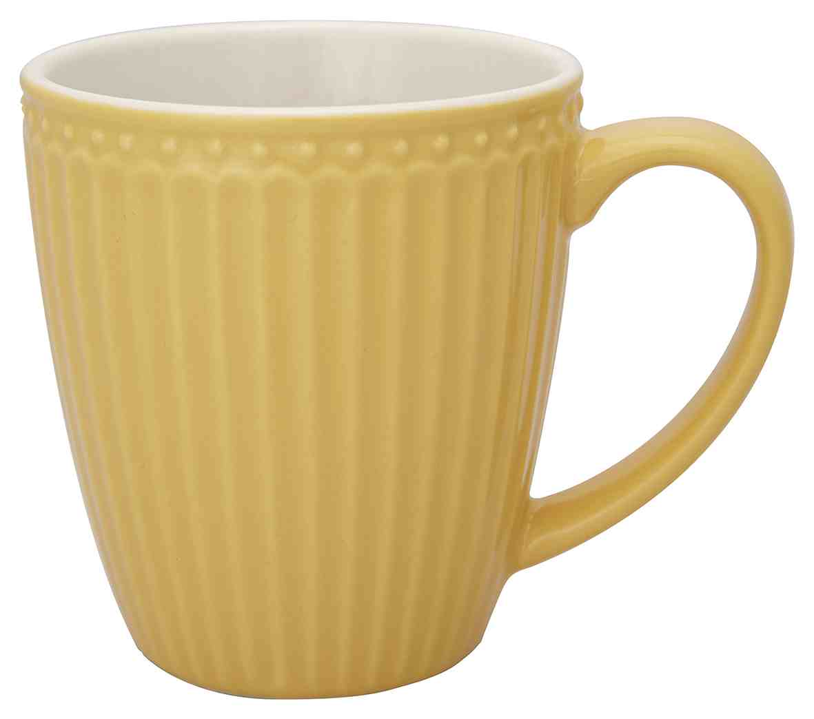 GreenGate Porcelánový hrnek Alice Honey Mustard