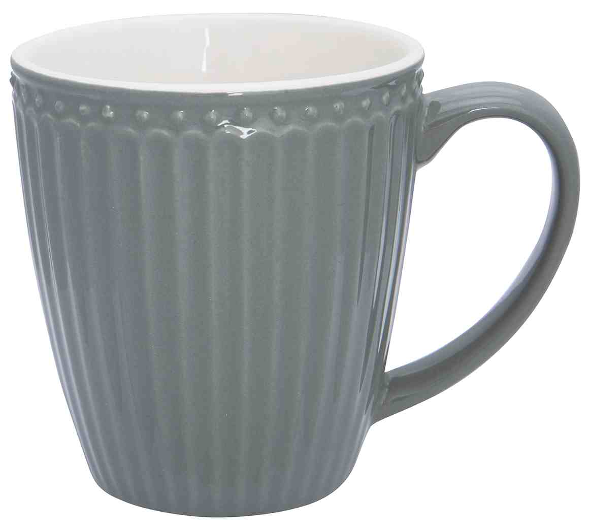 GreenGate Porcelánový hrnek Alice Stone Grey