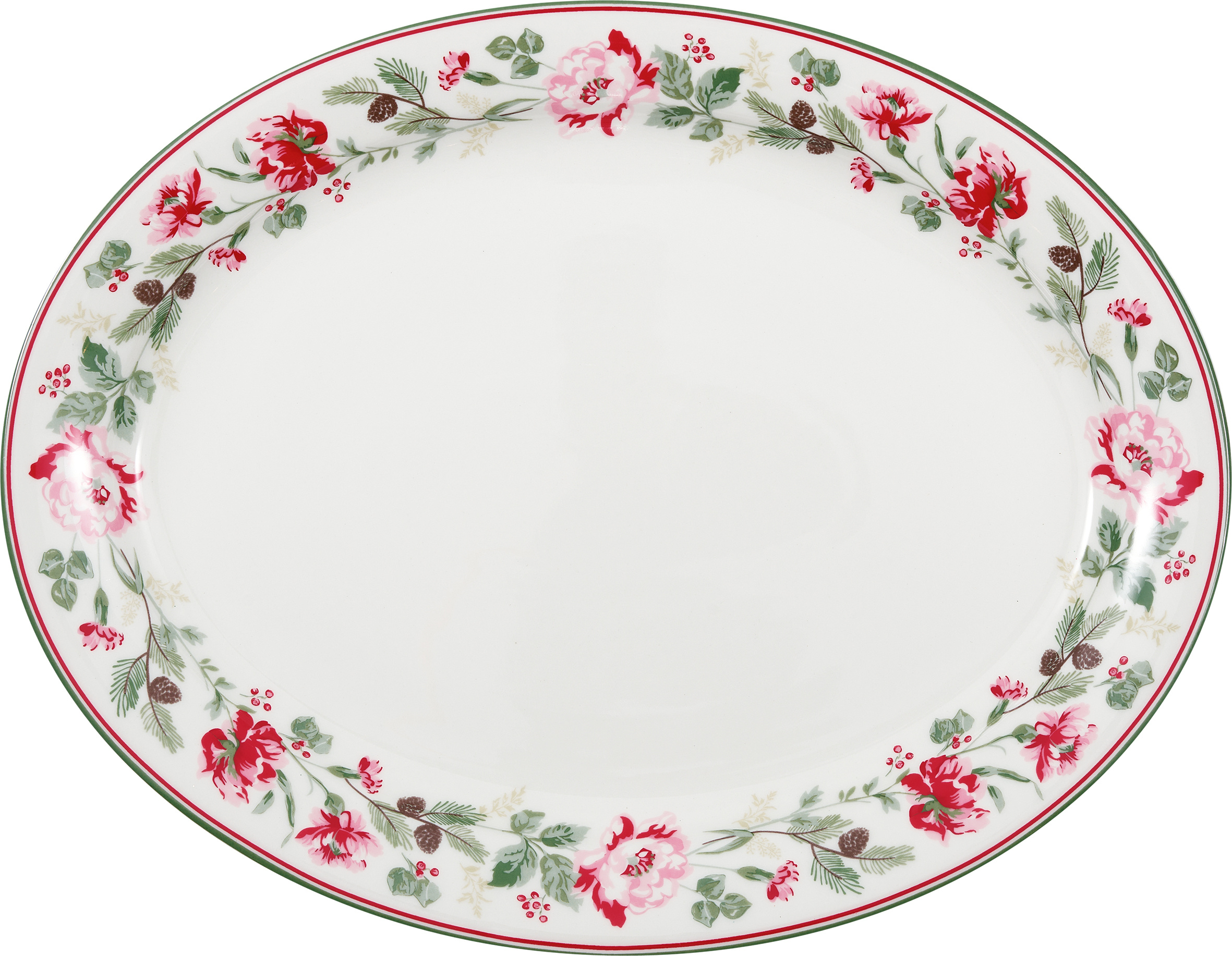 GreenGate Porcelánový servírovací talíř Leonora White