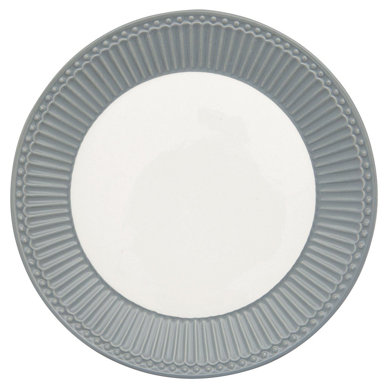 GreenGate Porcelánový dezertní talíř Alice Stone Grey