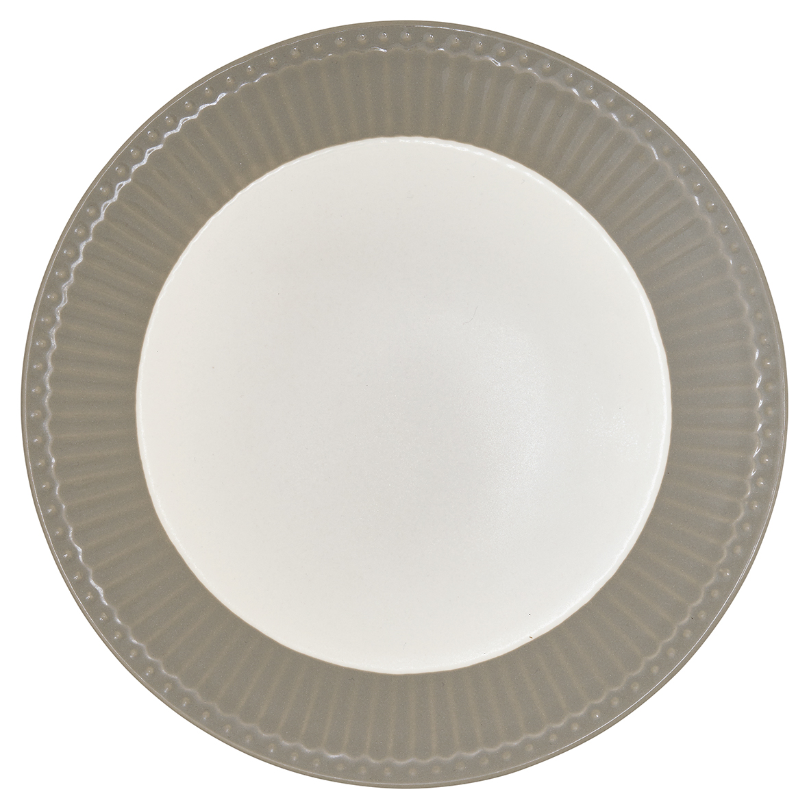 GreenGate Porcelánový dezertní talíř Alice Warm Grey