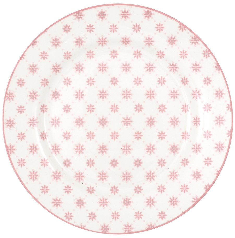 GreenGate Porcelánový dezertní talíř Laurie Pale Pink