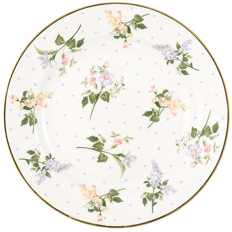 GreenGate Porcelánový dezertní talíř Asta White