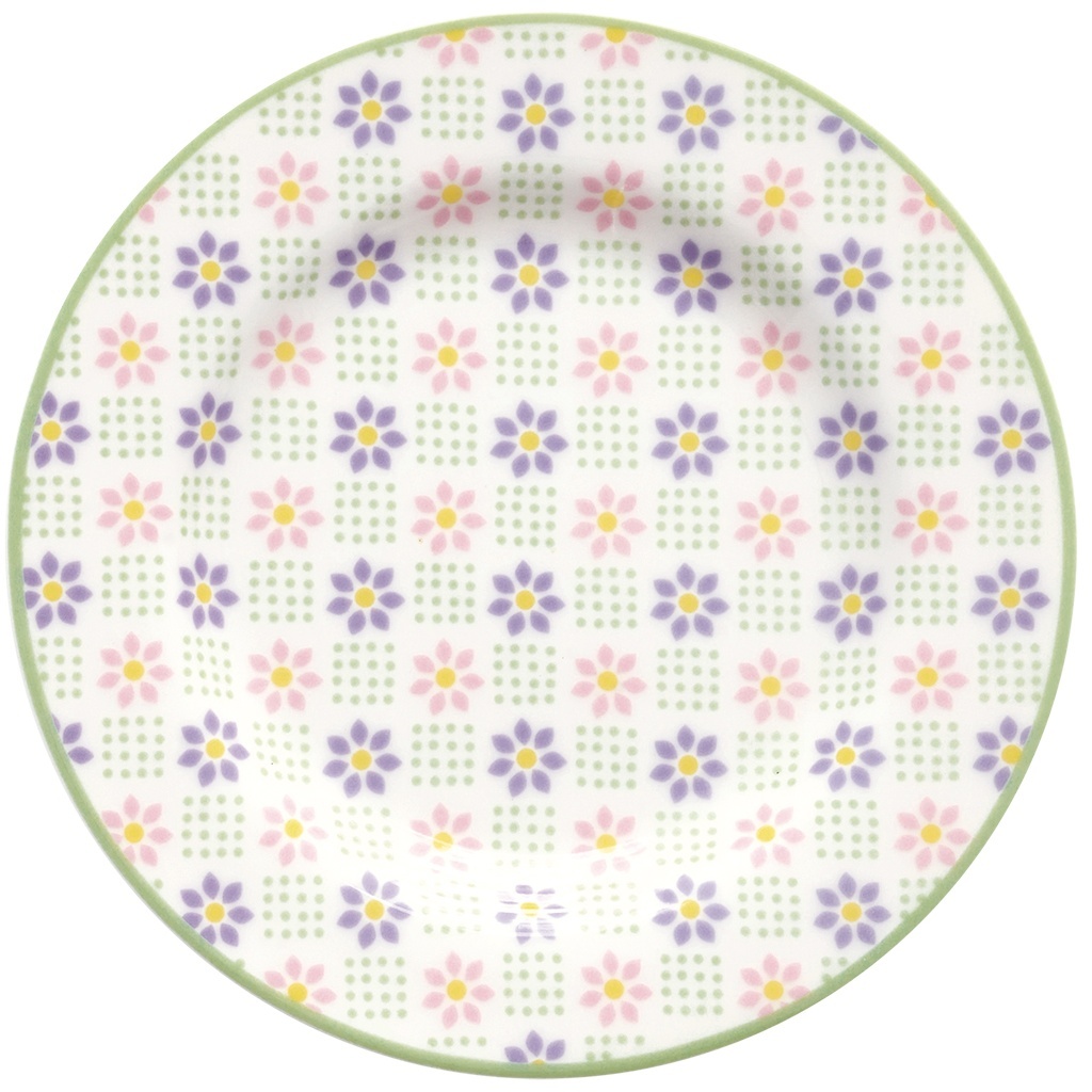 GreenGate Porcelánový dezertní talířek Sybille White