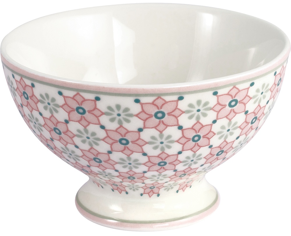 GreenGate Porcelánová miska na nožce Gwen Pale Pink