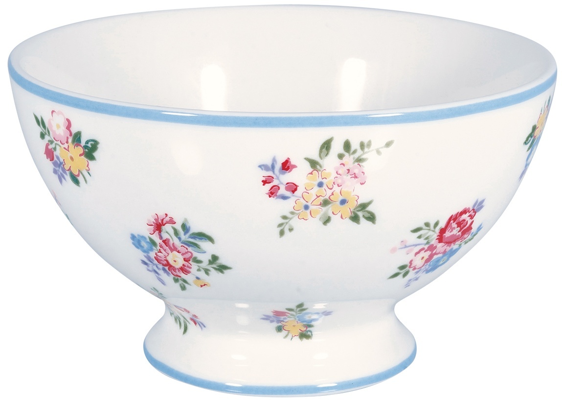 GreenGate Porcelánová polévková miska Elena Petit White